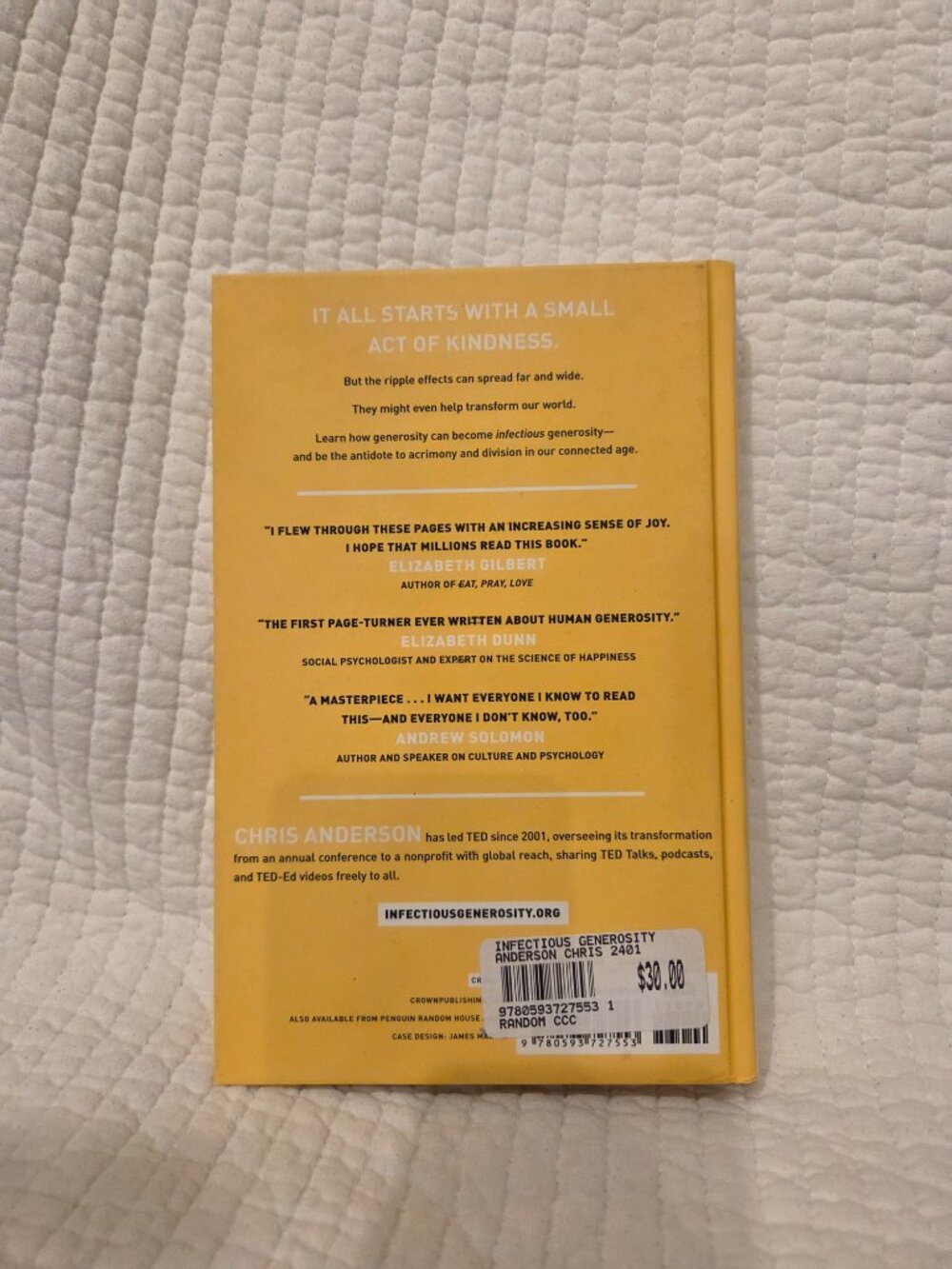 Book: Infectious Generosity - Chris Anderson - Picture 2 of 2